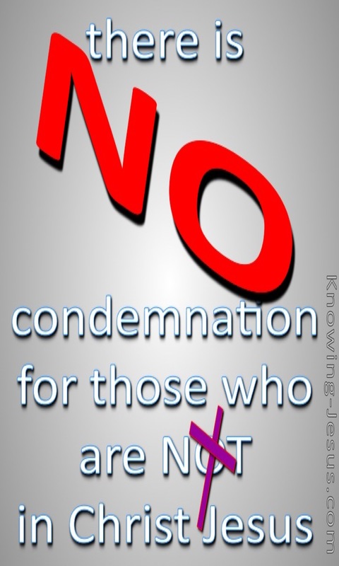 Romans 8:1 No Condemnation In Christ Jesus (gray)